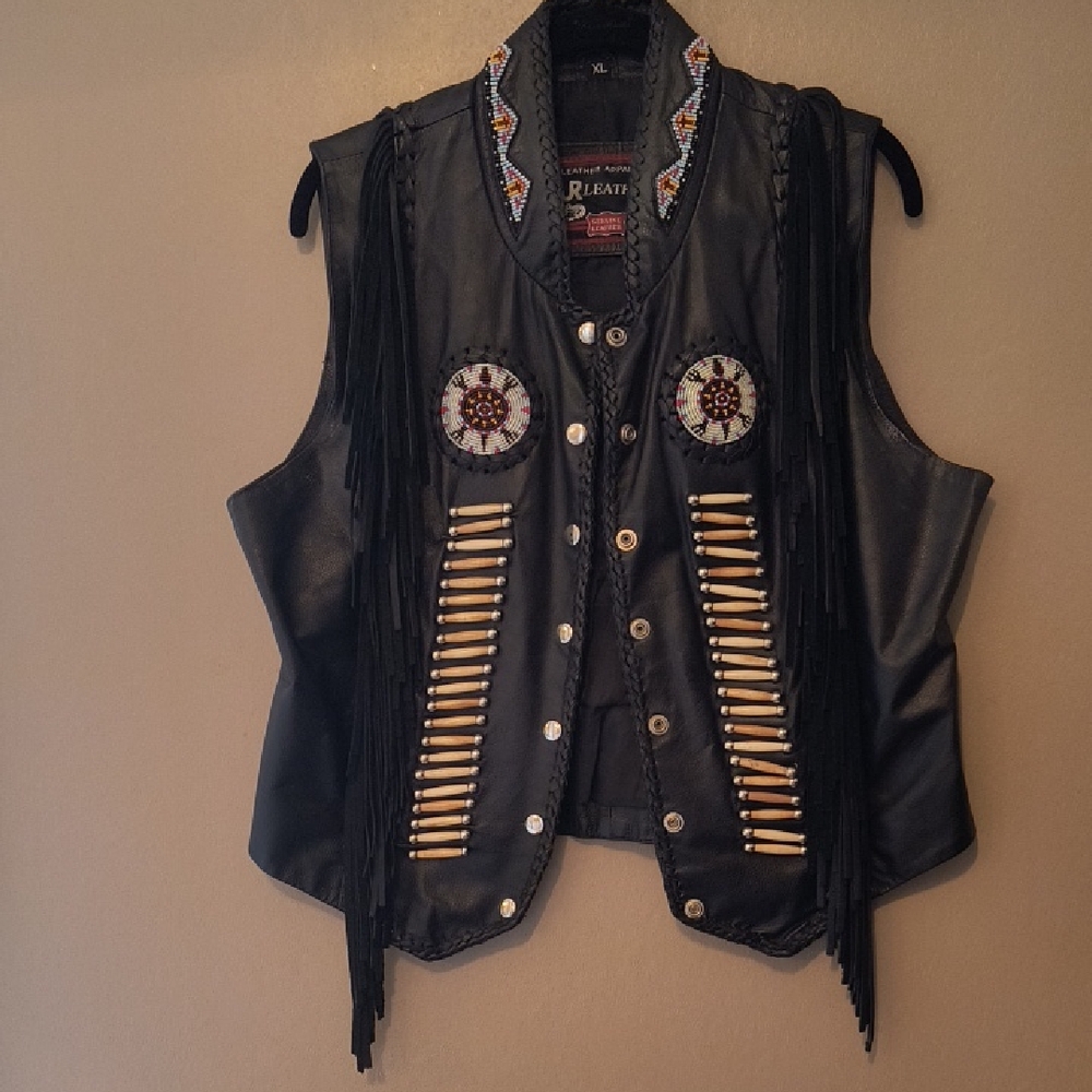 Leather Fringe Vest